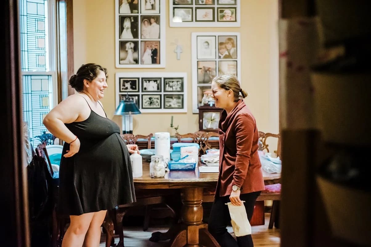 Mother finding her rhythm in the familiar surroundings of home