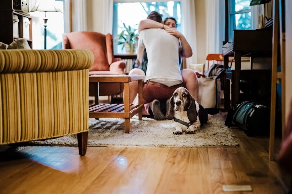 Candlelit atmosphere casting warm light over the birthing space
