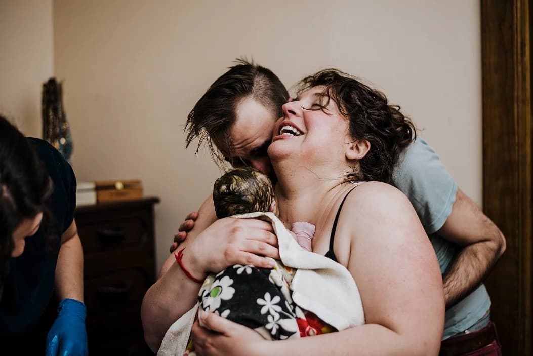 The intimacy of a home birth space prepared with care