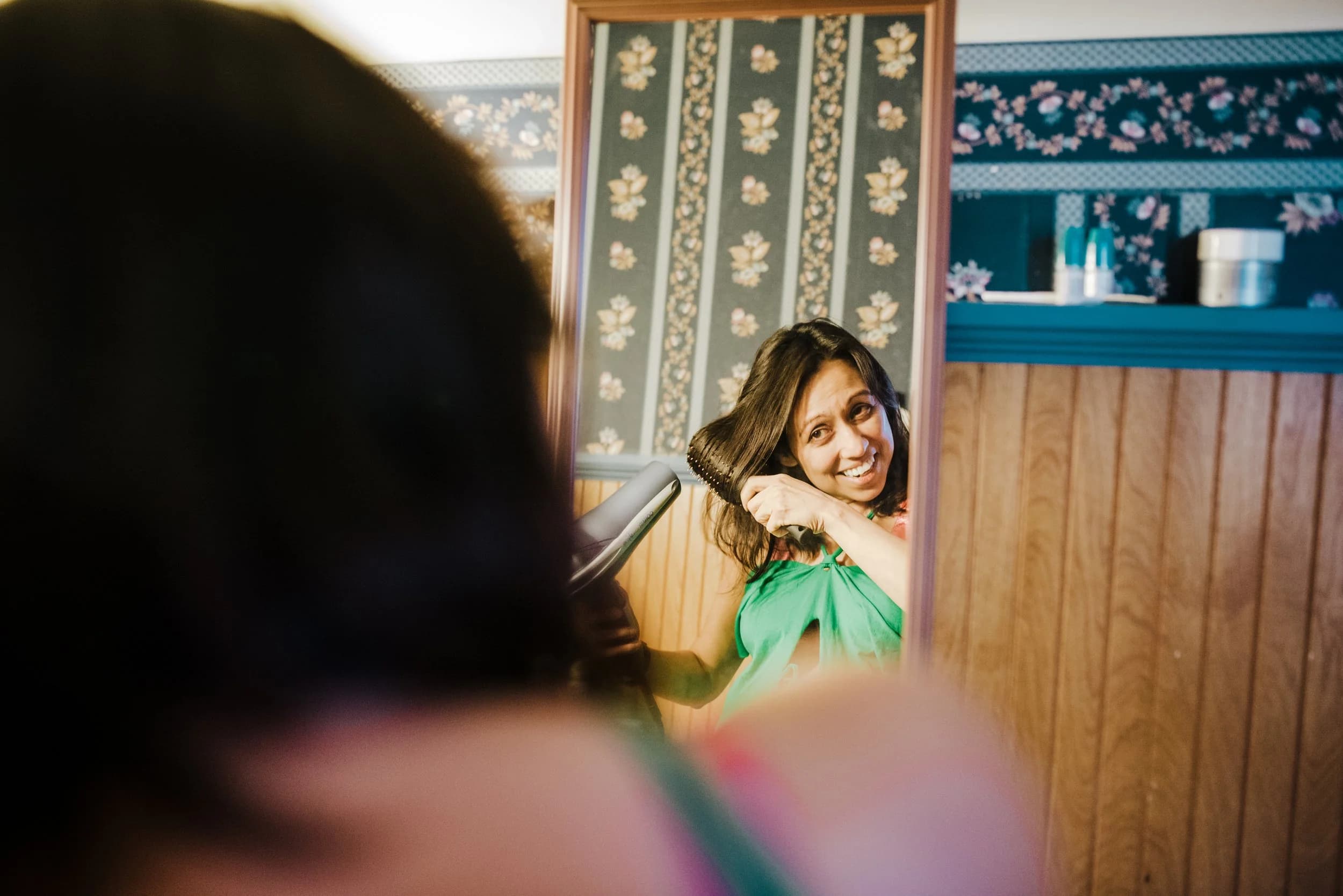 Centered and still before the first wave of labor